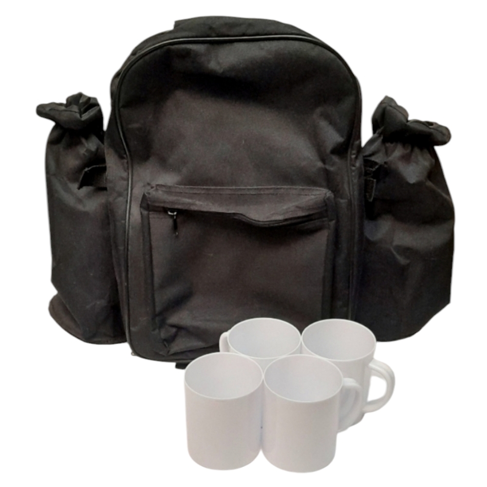 💚 Picnic Backpack With 4 Cups